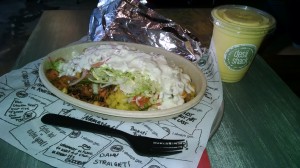 Basmati Bowl and Mango Lassi