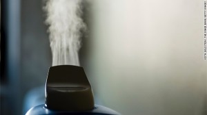 Steam from humidifier, close-up