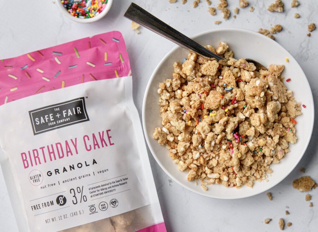 Creative in the Kitchen with Safe + Fair Birthday Cake Granola – Manhattan with a Twist