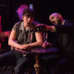 Dee Roscioli and Michael Liscio grab a drink at the bar. Photo by Russ Rowland.